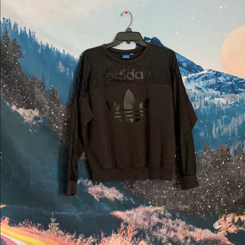Adidas // black adidas sweatshirt + dope detailing